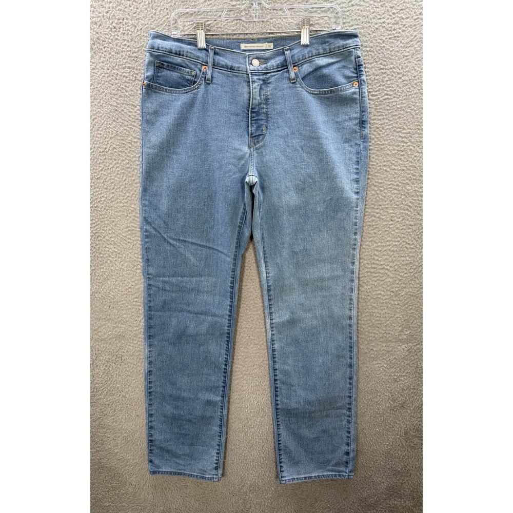 Levis 314 Jeans Womens 32x32 Blue Denim Shaping Straight Stretch Workwear Casual